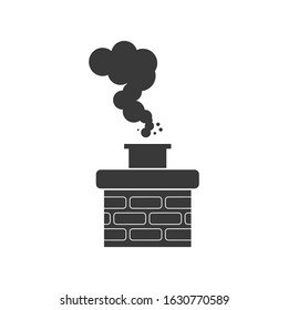 Chimney smoke icon for chimney sweep concept in vector