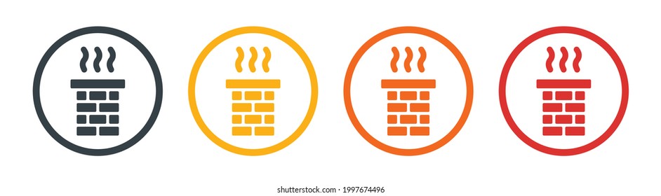 Chimney smoke icon for chimney sweep concept. Vector illustration