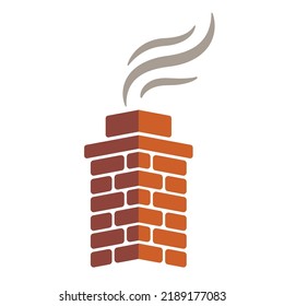 chimney smoke icon vector illustration Flat design