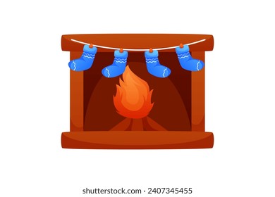 Chimney with Sock Winter Sticker