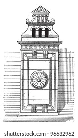 Chimney stack, vintage engraved illustration. Dictionary of words and things - Larive and Fleury - 1895.