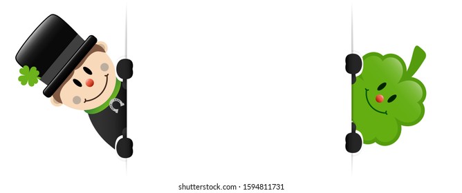 Chimney Sweep And Shamrock Outside Horizontal Banner