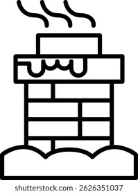 Chimney Top Novo Design de Ícones Vetor Criativos