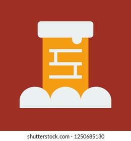 Chimney vector, Christmas related flat design icon