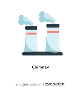 Chimney Vector Flat Icon Design illustration Symbol on White background EPS 10 File