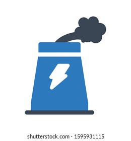 chimney vector glyph color icon 