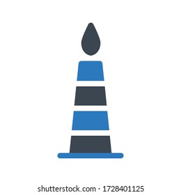 chimney vector glyph color icon 