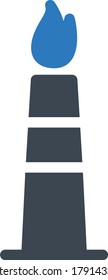 chimney vector glyph color icon 