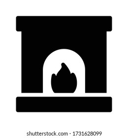 chimney vector glyph flat icon 