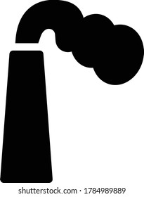 chimney vector glyph flat icon 