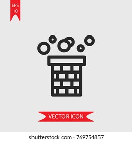 Chimney vector icon, illustration symbol