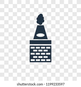 Chimney vector icon isolated on transparent background, Chimney transparency logo concept
