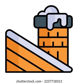 Chimney vector icon isolated on white background