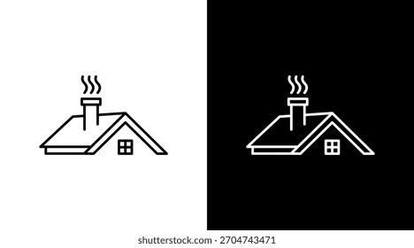 Chimney White Icon Set Design