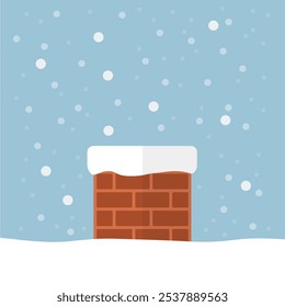 Chimney and winter. Our holiday together.