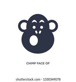 chimp face of brazil icon. Simple element illustration from culture concept. chimp face of brazil editable symbol design on white background. Can be use for web and mobile.