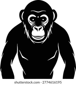 Chimpanzee ape monkey wild animal illustration graphic