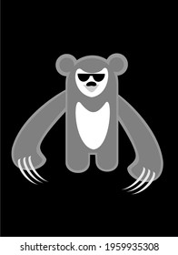 chimpanzee with dark glasses in the vektor