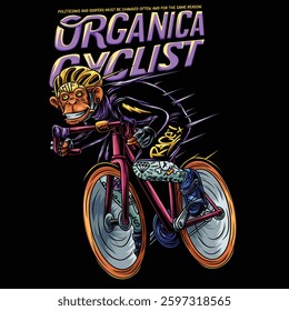 The chimpanzee followed the race with enthusiasm, pedaling his bicycle at full speed until a shadow followed him.
