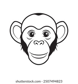 Chimpanzee Head with Talent Vector