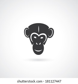 Chimpanzee head - vector illustration