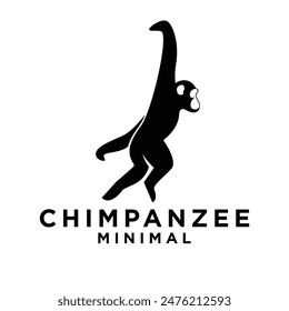 Chimpanzee Logo icon design illustration template