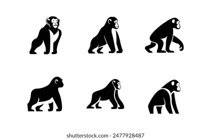 Chimpanzee Logo icon design illustration template