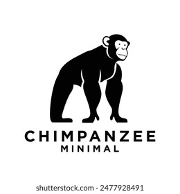 Chimpanzee Logo icon design illustration template