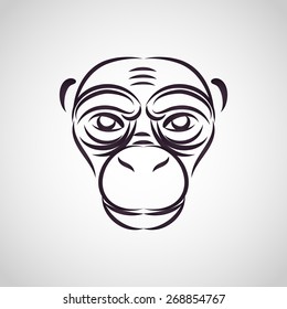 Chimpanzee logo vector