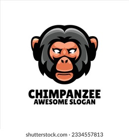 chimpanzee mascot illustration logo design