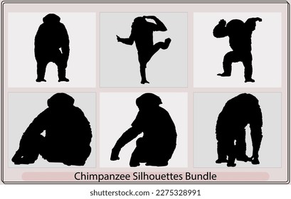 chimpanzee silhouettes,Chimpanzee icon silhouette,Chimpanzee monkey,Monkey silhouette