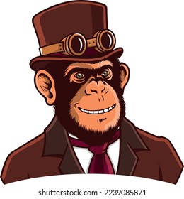 Chimpanzee in Suite with Vintage Style