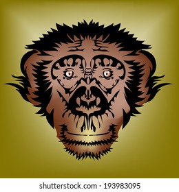 Chimpanzees vector.