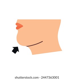 Chin icon clipart avatar logotype isolated vector illustration