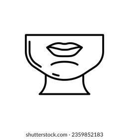 Chin icon in vector. Illustration