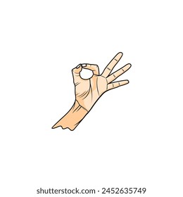 chin mudra gesture hand illustration