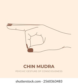 CHIN MUDRA. YOGA. Yogic hand gesture. Yoga hand mudra.