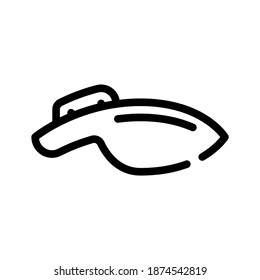 chin rest line icon vector. chin rest sign. isolated contour symbol black illustration