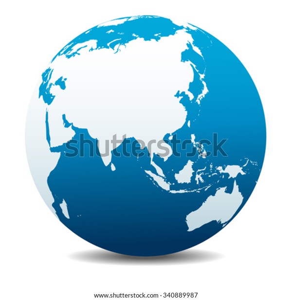 China Asia Global World Stock Vector (Royalty Free) 340889987