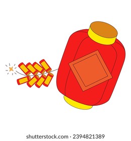 china asian lamp paper for New year celebration. 
vector illustrations. 