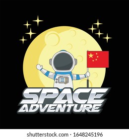China astronauts logo icon vector