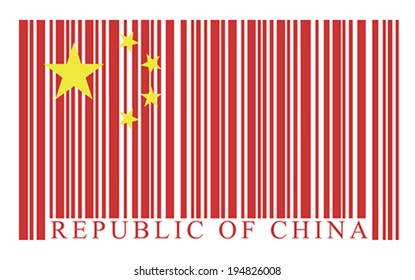 China barcode flag, vector