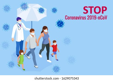 China battles Coronavirus outbreak. Coronavirus 2019-nC0V Outbreak, Travel Alert concept. The virus attacks the respiratory tract, pandemic medical health risk