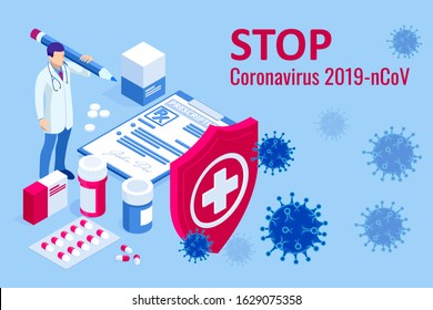 China battles Coronavirus outbreak. Coronavirus 2019-nC0V Outbreak, Travel Alert concept. The virus attacks the respiratory tract, pandemic medical health risk