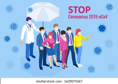 China battles Coronavirus outbreak. Coronavirus 2019-nC0V Outbreak, Travel Alert concept. The virus attacks the respiratory tract, pandemic medical health risk