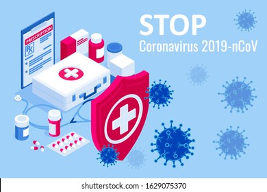 China battles Coronavirus outbreak. Coronavirus 2019-nC0V Outbreak, Travel Alert concept. The virus attacks the respiratory tract, pandemic medical health risk