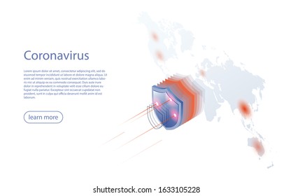 China battles Coronavirus outbreak. Coronavirus 2019-nC0V Outbreak. The City where the Coronavirus outbreak spread in China. The virus attacks the respiratory tract, pandemic medical health risk.