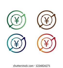 China Bitcoin Crypto Currency logo clear, useful ,editable.Perfect for use in a wide range of new media templates Web Marketing Agency, Social Media Services Showcase, Marketing Apps, and Web.