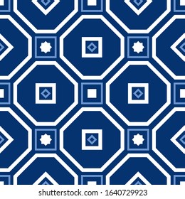 China blue geometric seamless, Seamless vector pattern. Vector texture for wallpapers, backdrops and page fill. Ideal for greeting card or backdrop template design