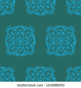 China blue Pattern mascot Vector abstract seamless pattern. Vintage art deco texture , Ideal for greeting card or backdrop template design , China background